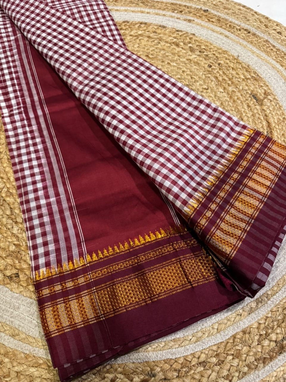 Ilkal Checks Trending Saree - Image 5