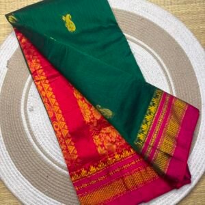 Ilkal Pickock butta work saree