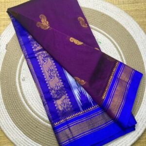 Ilkal Pickock butta work saree