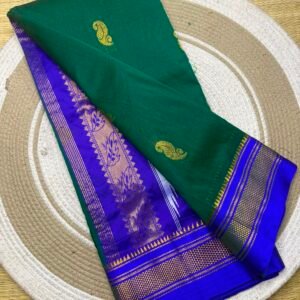 Ilkal Pickock butta work saree