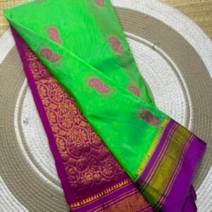 Ilkal Pickock butta work saree
