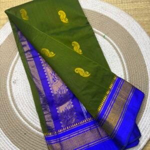Ilkal Pickock butta work saree