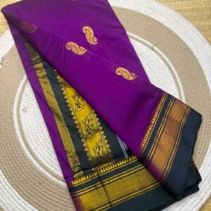 Ilkal Pickock butta work saree