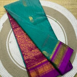 Ilkal Pickock butta work saree