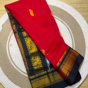 Ilkal Pickock butta work saree