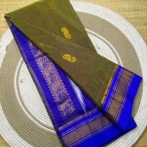 Ilkal Pickock butta work saree