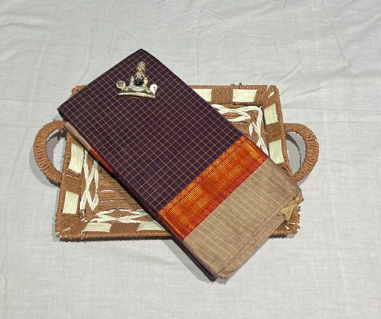 Narayanpeth Checks Saree - Image 6